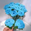 Decorative Flowers 1pcs Niche Handmade Roses Twisted Stick Diy Bouquet Gift Creative Finished Permanent Valentine'S Day