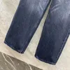 Женские джинсы 2024, весенне-летние дымчато-серые простые универсальные потертые прямые брюки редис BNB10