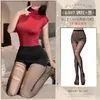 Abiti da lavoro WOMENGAGA Gonne Set Maglietta rossa Segretario Erotico Sexy SM Hole Top Nero Slim Mini 2024 Moda coreana AO4U