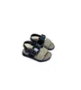 Fashion Kids plaid letter sandals designer boys girls summer shoes sandals kids Non-slip soft bottom outdoor slipper EUR21-28 Z7205