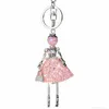 Designer Keychains Hocole Fashion Crystal Cute Doll Rhinestone Key Ring Chain Bag Charms bilhänge för kvinnor handväska Keyrings F3CQ