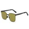 Frame Large Folding Women Nylon Polarized Light Coated Metal Sunglasses For Men Fashionable Trendy Sunscreen And UV Resistant Glasses