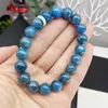 Braccialetti di collegamento 10.5MM Bracciale in opalite blu naturale da donna Trendy Reiki Healing Elastic Yoga Energy Bracciale regalo di gioielli 1 pz