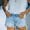 2024 Distressed Tassel Women's Shorts Super Hot Denim