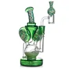 Phoenixstar 8 Inches Bubbler Recycler Oil Rig Glass Water Bongs Tobacco Pipes Glass With American Northstar Glass Rod Smoking Pipes With Quartz Banger And Caps