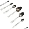 Measuring Tools Spoons Set Stainless Steel Stackable Tablespoons Home Kitchen Accessories Drop Delivery Dhpci