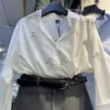 Celi Designer's top ropamujer Dames shirts effen kleur shirt Sexy vrouw lange mouwen tops shirt Dameskleding Tees luxe t-shirt witte blouses groothandel Channel