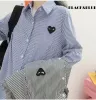 2024 zomer Japanse stijl Womens slim fit Blouses Spelen Designer damesshirts Ogen Groot Hart Borduren Shirt Mode Blouse Kwaliteit