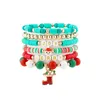 7 pezzi di bracciali con perline di argilla set braccialetto dell'amicizia elasticizzato preppy heishi impilabile stella d'oro perla malocchio fili di perline boho gioielli da spiaggia estivi bandiera americana regalo di natale