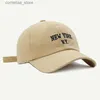 Ball Caps 2023 New Cotton Baseball Hat Suitable for Women Letter Embroidery Hip Hop Button Mens Hat Fashion Truck Driver Sports Unisex Sun HatY240315