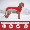 Cappotto per abbigliamento per cani Giacca calda Gilet invernale in pile imbottito Cappotti riflettenti per il freddo con imbracatura incorporata