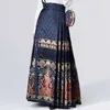 Designer ladies skirt Elegant retro skirt Ancient Chinese palace luxury printed skirt horse face skirt