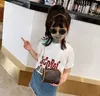 Ins Children Boston Purse Children Printed Chain One Shoulder Bag Designer Girls Circular Bucket Bags A5953