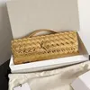 Designer luxury handbag Andiamo evening clutch 10A top quality nappa leather andwork weaving Intrecciato party dinner bag large capacity casual Womens .c64