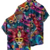 2024 NY PINDUODUO HAWAII KARNIVAL 3D Tryckt kortärmad skjorta Casual Summer Mens Shirt