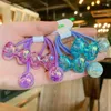 Hair Accessories 2PCS Set Color Bubble Butterfly Bow Ball Long Elastic Ties For Girl Cute Fancy Fairy Durable Ponytail Bun Rubber Rope