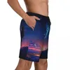 Pantaloncini da uomo squisitamente belli da tavola estate cielo stellato surf spiaggia da uomo pantaloncini oversize con grafica Hawaii ad asciugatura rapida