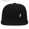 Czapki kulkowe Hip Hop Baseball Cap Cartoon marchewka haft golfowy Regulowane czapki bawełniane HATS dla mężczyzn kobiety ciężarówki czapki Gorray240315