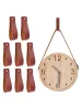 Rails 8pcs Home Curtain Rod Holder Durable Nordic Bedroom With Screws Artificial Leather Kitchen Bathroom Storage Strap Hanger Towel