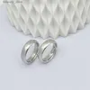 Anneaux de mariage Bague de couple en tungstène blanc en alliage dur avec dessus rond avec finition polie Bijoux pour femmes Multi largeur 6 mm 8 mm Ajustement à la mode et confortable Q240315