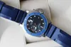 Męskie projektant Watch Luksusowa marka PAM1209 Luminodor zanurzalny Azzurro 42 mm z pudełkiem! WOW!!