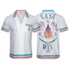 Novo verão CASA popular Casablanca digital spray impresso camisa casual floral masculina
