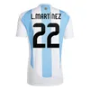 3XL 4XL 2024 Argentina Soccer Jerseys Fans Player نسخة كوبا ديبالا مارتينيز مارادونا دي بول قميص كرة القدم 24 25 رجال نساء الأطفال يتجهون الزي الموحد دي ماريا xxxl 999