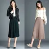 Skirts Autumn And Winter Skirt Women's High Waist A- Line Expandable Long Pleated Woman Mujer Faldas Saias Mulher