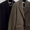 Jaquetas masculinas Estilo Coreano Casual Blazer Homens Mulheres 2024 Outono Inverno Moda Versátil Solto Cor Sólida Casaco de Lã Freshing Cityboy