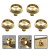 Titulares de vela 5 Pcs Backflow Incenso Base Burner Titular Rack Vara Metal Suporte Cone Bandejas Cabeça de Bronze