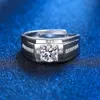 Mosang Stone – bague en argent pur pour femme, Style Instagram, paire de confession, diamant d'un Carat, cadeaux de Couple, petit ami