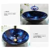 Pias de banheiro Temperado Pia de vidro Handcraft Counter Top Round Basin Lavatórios Vestiário Shampoo Vaso Tigela Hx008 Drop Delivery H Dhbv7