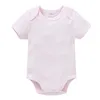 Hochwertiger Baby-Overall für Jungen, einfarbig, eng anliegender Anzug für Mädchen, rosafarbener einfarbiger Overall, ein Babyprodukt, 0–24 Monate, 240315