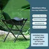 Camp Furniture Outdoor-Klapphocker für Camping und Angeln, tragbarer Klappstuhl, Mondstuhl aus Aluminiumlegierung, verdickter kleiner Sitz, Reisesitz YQ240315