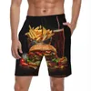 Men's Shorts Bathing Suit Food Desciles Hamburg Board Summer 3D Anime Hawaii Beach Men Custom DIY Surfing Quick Dry Swim Trunks