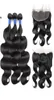 ISWHOW BRAZILIAN BODY WAVE Virgin Human Hair Bunds With Stängning 13x4 Spets Front Våt och vågiga väver Förlängningar för kvinnor alla AG7211717