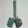 11 Colors Lu Yoga Bag Dual Pouch Wristlet Pouch Keychain Mini Detachable wallet Coin Purse Pocket Wrist bag wholesale