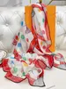 Foulards en soie Femmes Luxueux carrés Bandeaus Sac Poignet Foulard Châle Wraps Bandana Simple Presbytie Designer En Gros marque de mode écharpe taille 110 * 110 10A