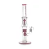 Phoenixstar 17 pouces Big Recycler Glass Water Bong Bangs en verre à tube droit avec un perc de conception de fusée et un percolateur à 4 bras Perc Bong à eau pour fumer des conduites d'eau