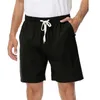 Pantalones cortos para hombres Cordón Playa Verano Fitness con bolsillos de cintura elástica para correr actividades al aire libre Hombres casuales