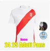 24 25 Peru Futbol Formaları 2024 COPA Amerika Milli Takımı Ev Away Pineau Pizarro Falfan Guerrero Cartagena Abram Erkekler Futbol Gömlek Hayranları