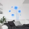 Muurstickers Blauwe Vlinders Bloemen Creatieve Home Decor Art Decals Muurschildering Voor Woonkamer Slaapkamer Decoratie Esthetisch