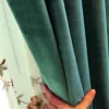 Tende Tende di stoffa di velluto di lusso francese per camera da letto Ricamo di fiori Tulle per soggiorno Valance per villa Decorazione domestica personalizzata