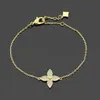 Bracelet classique en or 18 carats pour femmes, bijoux de marque de bonne qualité, pendentif en diamant de luxe, à breloques