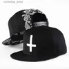 Ball Caps Snapback Baseball hat cross embroidery Adjustable Hats For youth Men Women Fashio Cap Flat trend street dance capsY240315