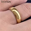 Wedding Rings Classic Gold Wedding Ring Tungsten Carbide Ring Womens Engagement Gift Jewelry Round Top Polished Finish Comfortable Fit Q240315