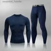 Sous-vêtements thermiques pour hommes Sous-vêtements thermiques d'hiver Hommes Chauds Première Couche Homme Undrewear Ensemble Compression Séchage Rapide Seconde Peau Long Johns Sport 2 EnsemblesC24315