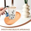 プレートエレガントな木製のトレイ装飾品を提供するコーヒーカップダイニングテーブルスナックプレート