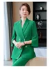 Calças femininas de duas peças est 2024 primavera outono formal pantsuits para mulheres negócios trabalho wear feminino escritório blazers calças profissionais