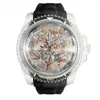 Wristwatches Fashionable Transparent Silicone White Watch Flower Pattern Men And Women Quartz Sports Wrist
